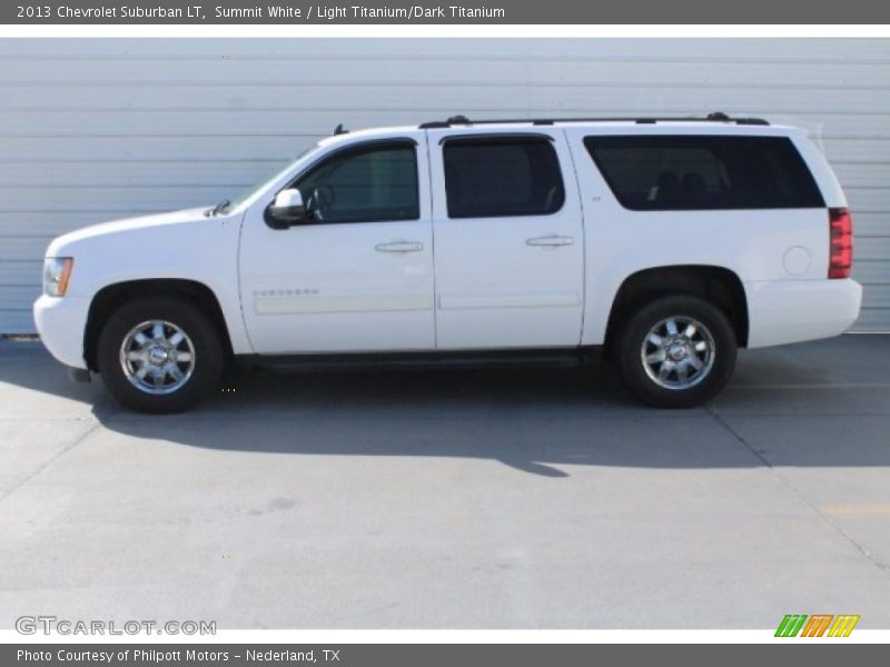 Summit White / Light Titanium/Dark Titanium 2013 Chevrolet Suburban LT