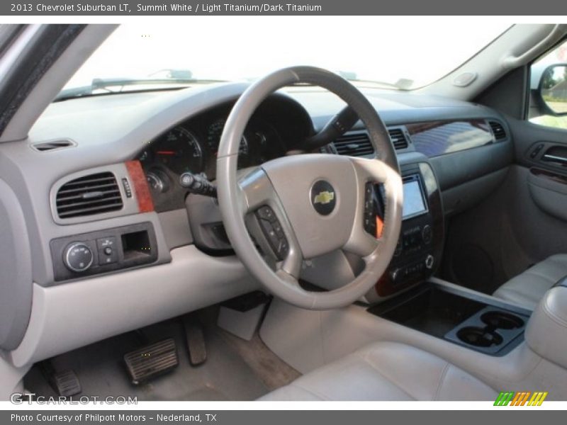 Summit White / Light Titanium/Dark Titanium 2013 Chevrolet Suburban LT