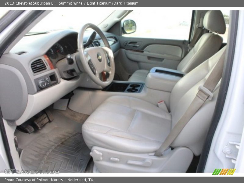 Summit White / Light Titanium/Dark Titanium 2013 Chevrolet Suburban LT