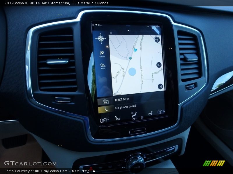 Blue Metallic / Blonde 2019 Volvo XC90 T6 AWD Momentum