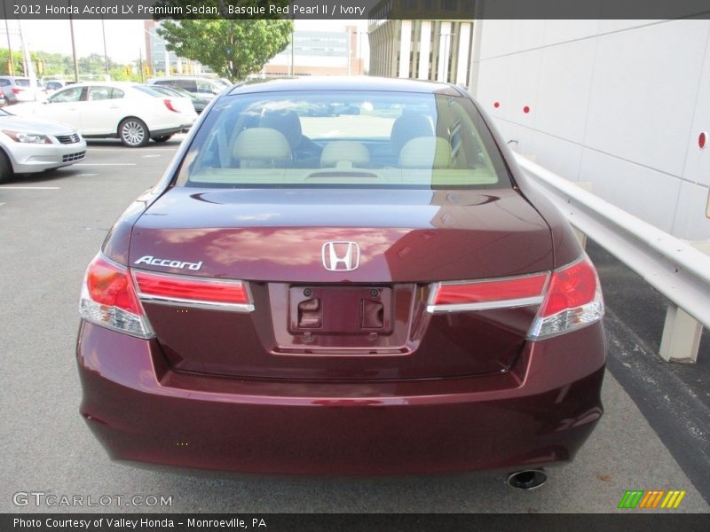 Basque Red Pearl II / Ivory 2012 Honda Accord LX Premium Sedan