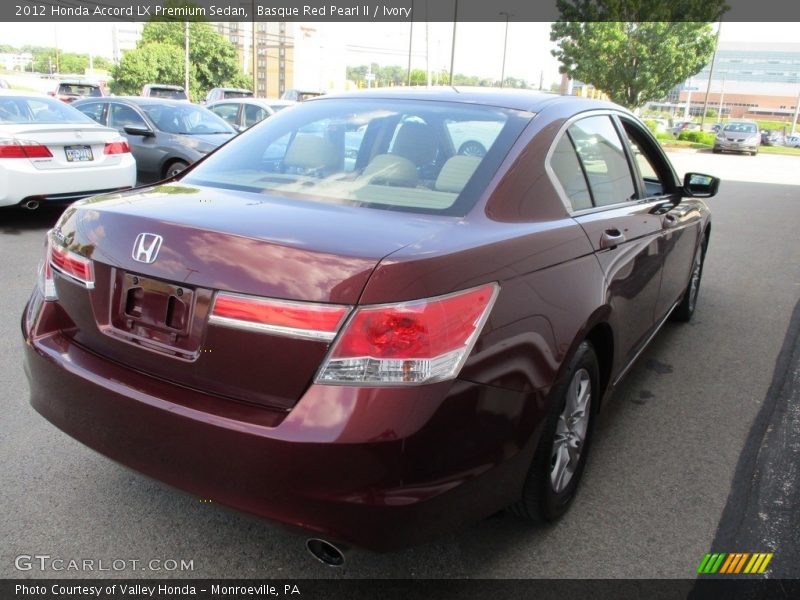 Basque Red Pearl II / Ivory 2012 Honda Accord LX Premium Sedan
