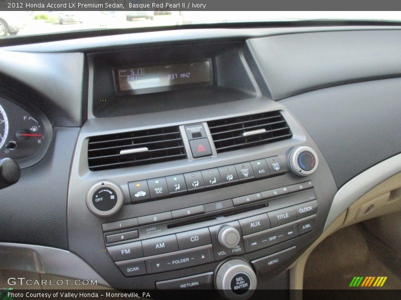 Basque Red Pearl II / Ivory 2012 Honda Accord LX Premium Sedan