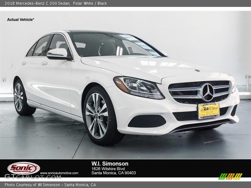 Polar White / Black 2018 Mercedes-Benz C 300 Sedan