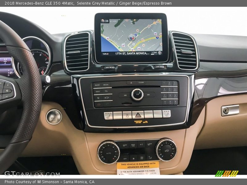 Selenite Grey Metallic / Ginger Beige/Espresso Brown 2018 Mercedes-Benz GLE 350 4Matic