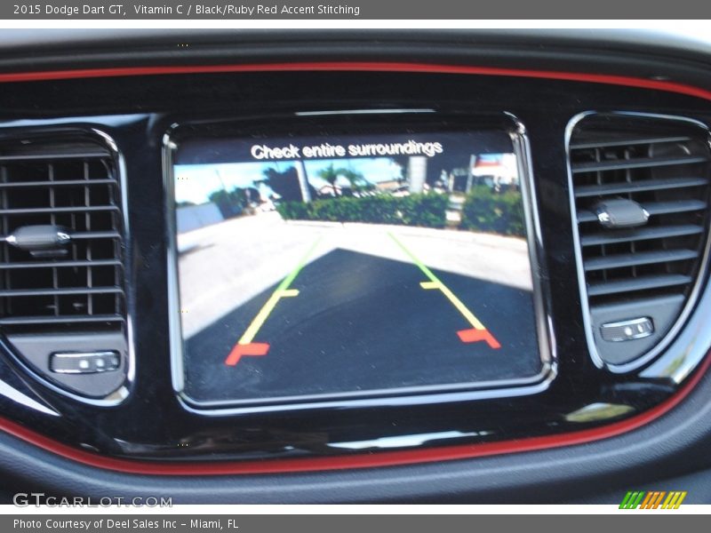 Vitamin C / Black/Ruby Red Accent Stitching 2015 Dodge Dart GT