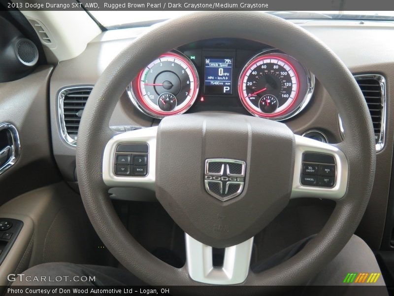 Rugged Brown Pearl / Dark Graystone/Medium Graystone 2013 Dodge Durango SXT AWD