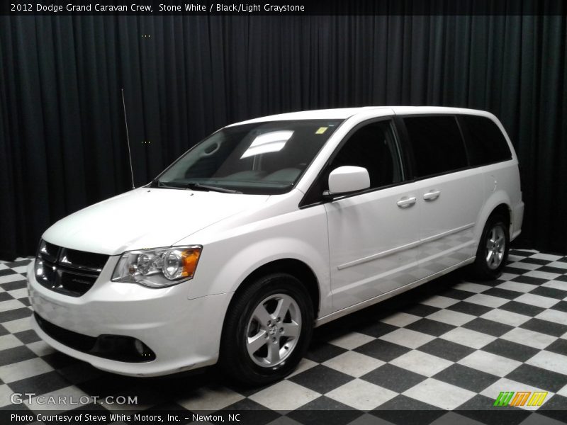 Stone White / Black/Light Graystone 2012 Dodge Grand Caravan Crew