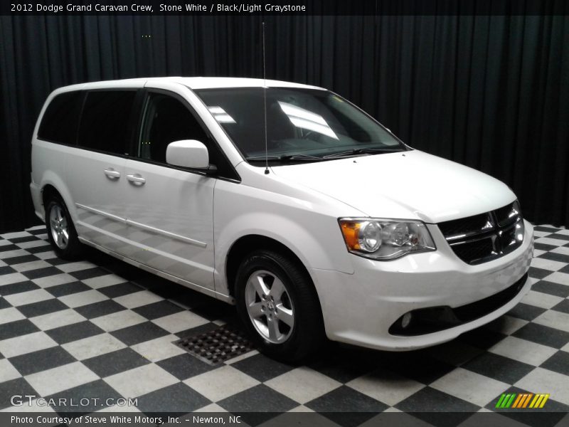 Stone White / Black/Light Graystone 2012 Dodge Grand Caravan Crew