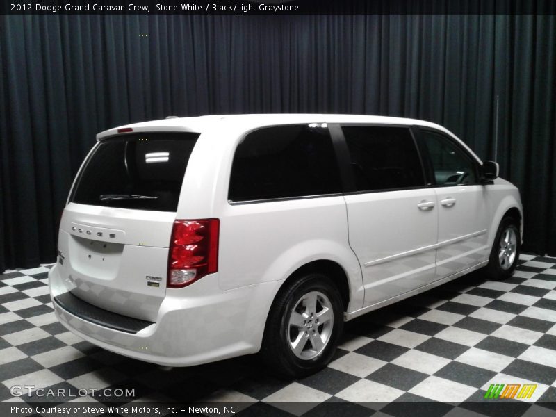 Stone White / Black/Light Graystone 2012 Dodge Grand Caravan Crew