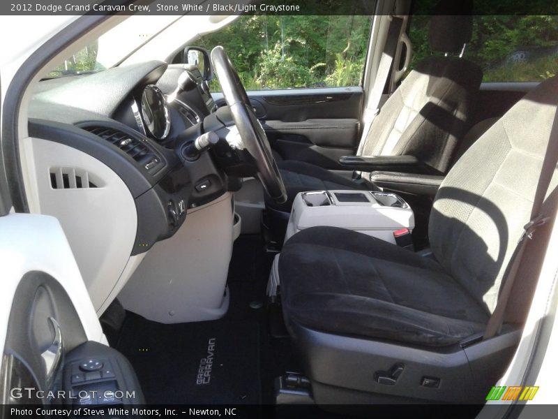 Stone White / Black/Light Graystone 2012 Dodge Grand Caravan Crew