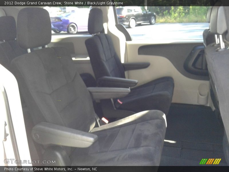 Stone White / Black/Light Graystone 2012 Dodge Grand Caravan Crew