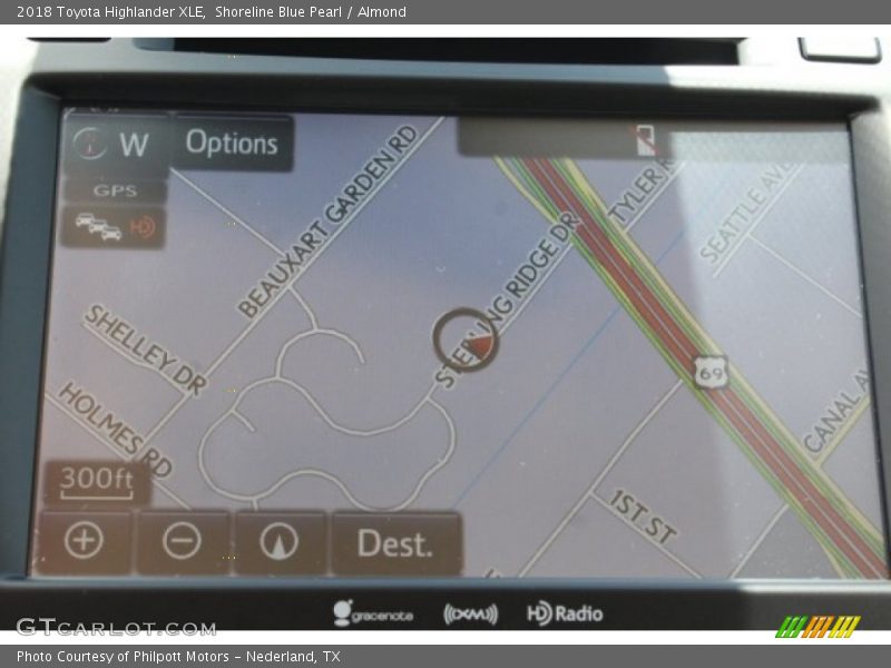 Shoreline Blue Pearl / Almond 2018 Toyota Highlander XLE