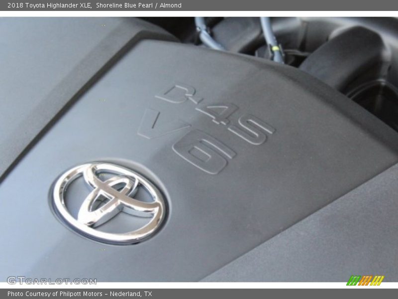 Shoreline Blue Pearl / Almond 2018 Toyota Highlander XLE