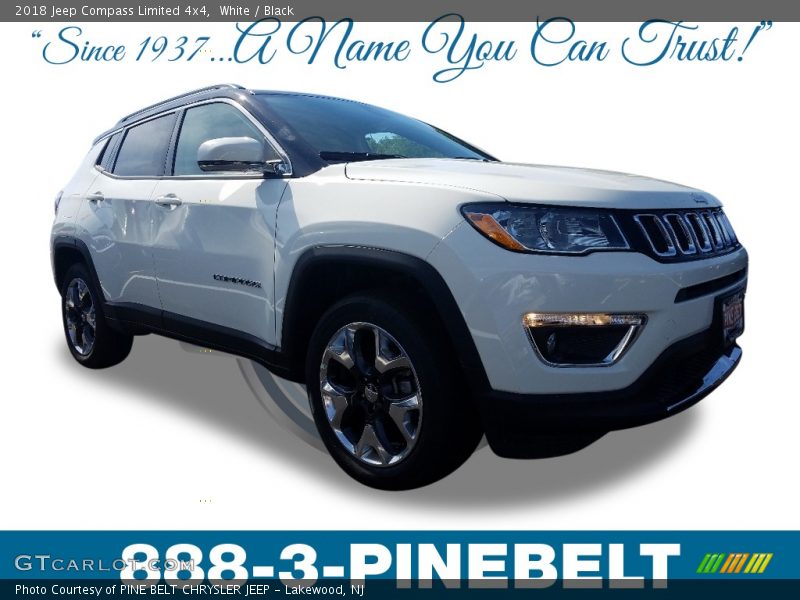 White / Black 2018 Jeep Compass Limited 4x4