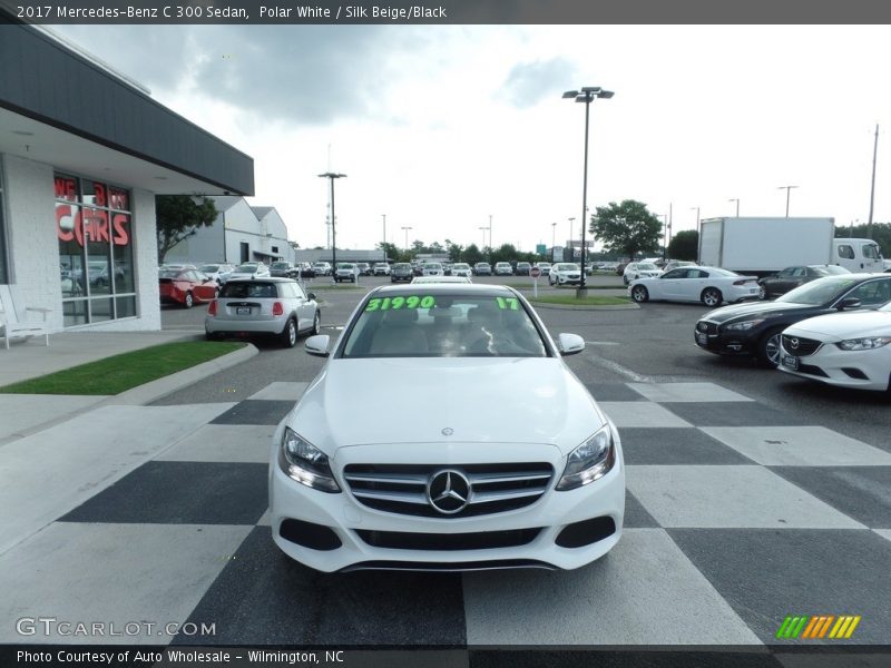 Polar White / Silk Beige/Black 2017 Mercedes-Benz C 300 Sedan