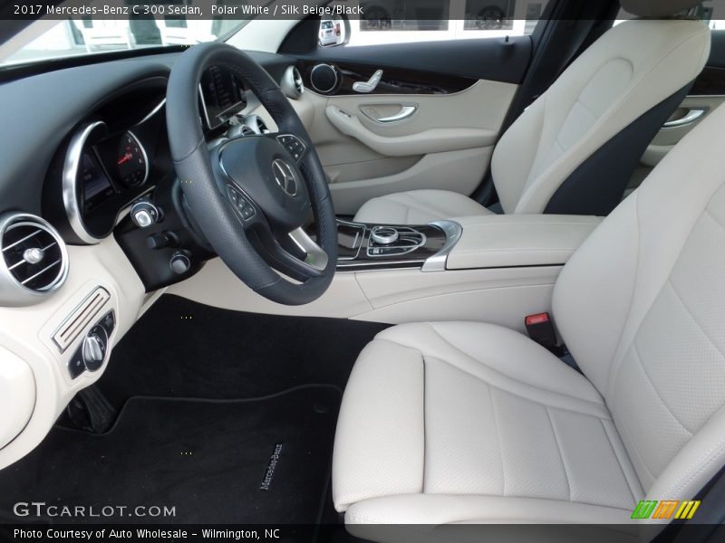 Polar White / Silk Beige/Black 2017 Mercedes-Benz C 300 Sedan