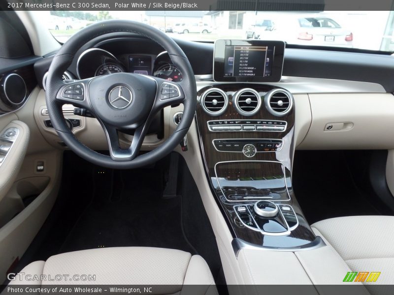 Polar White / Silk Beige/Black 2017 Mercedes-Benz C 300 Sedan