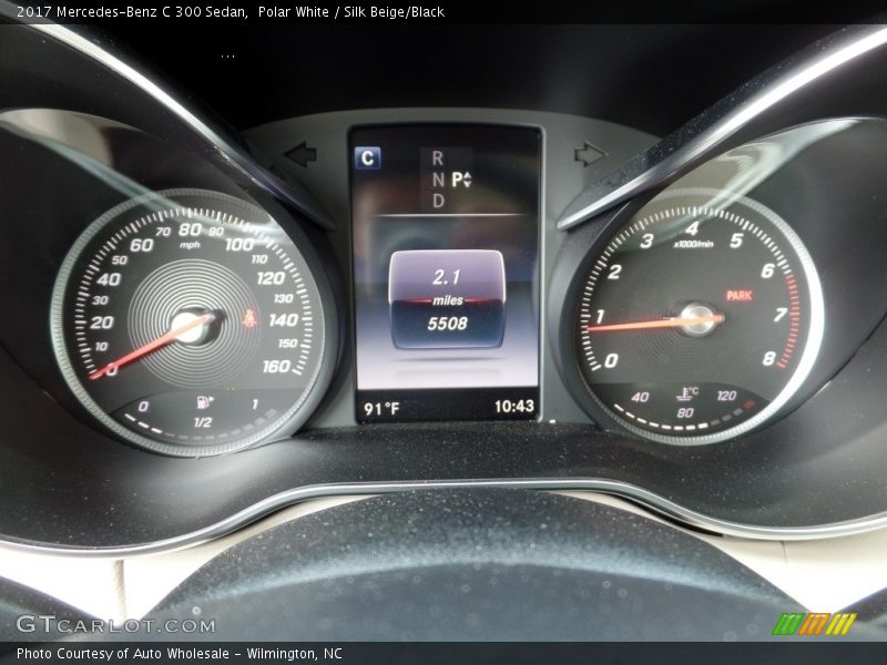 Polar White / Silk Beige/Black 2017 Mercedes-Benz C 300 Sedan