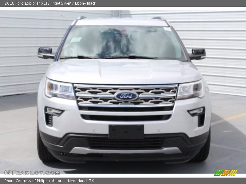 Ingot Silver / Ebony Black 2018 Ford Explorer XLT