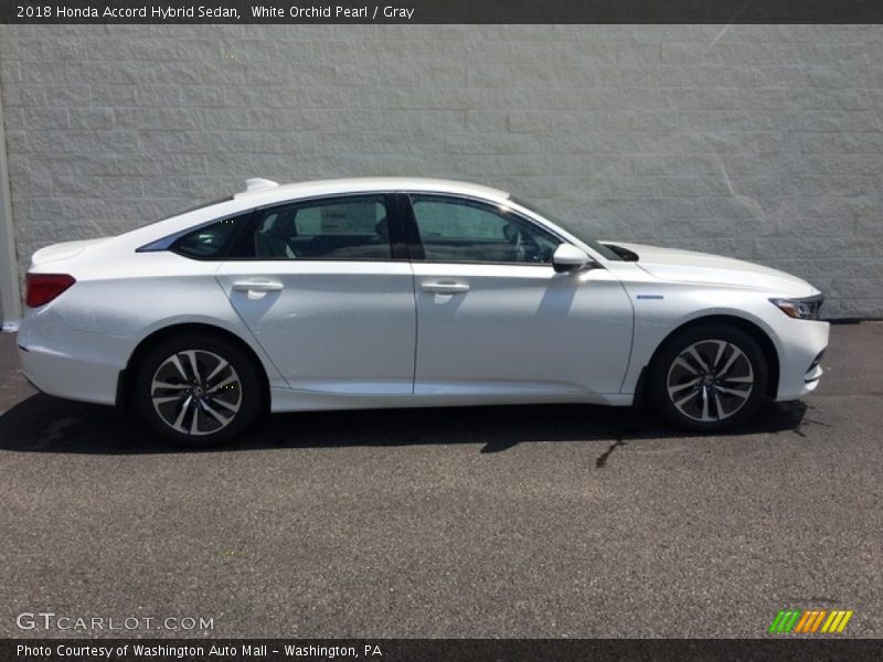 White Orchid Pearl / Gray 2018 Honda Accord Hybrid Sedan