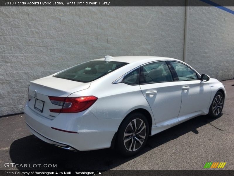 White Orchid Pearl / Gray 2018 Honda Accord Hybrid Sedan