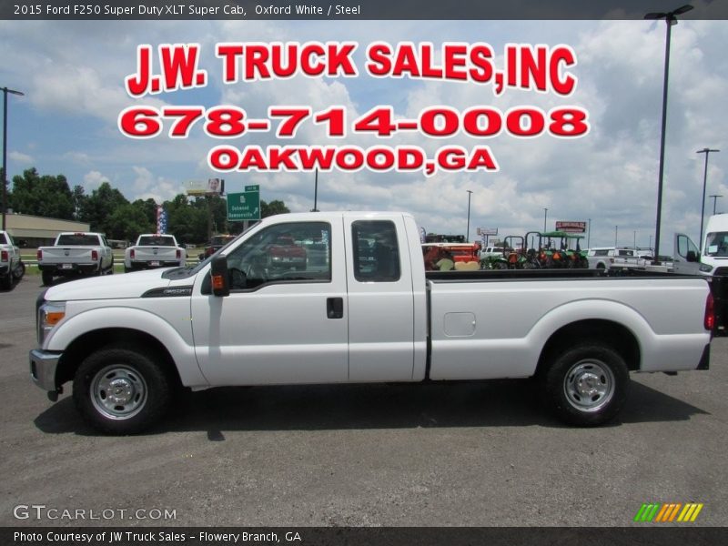 Oxford White / Steel 2015 Ford F250 Super Duty XLT Super Cab