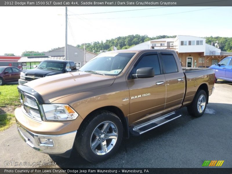 Saddle Brown Pearl / Dark Slate Gray/Medium Graystone 2012 Dodge Ram 1500 SLT Quad Cab 4x4