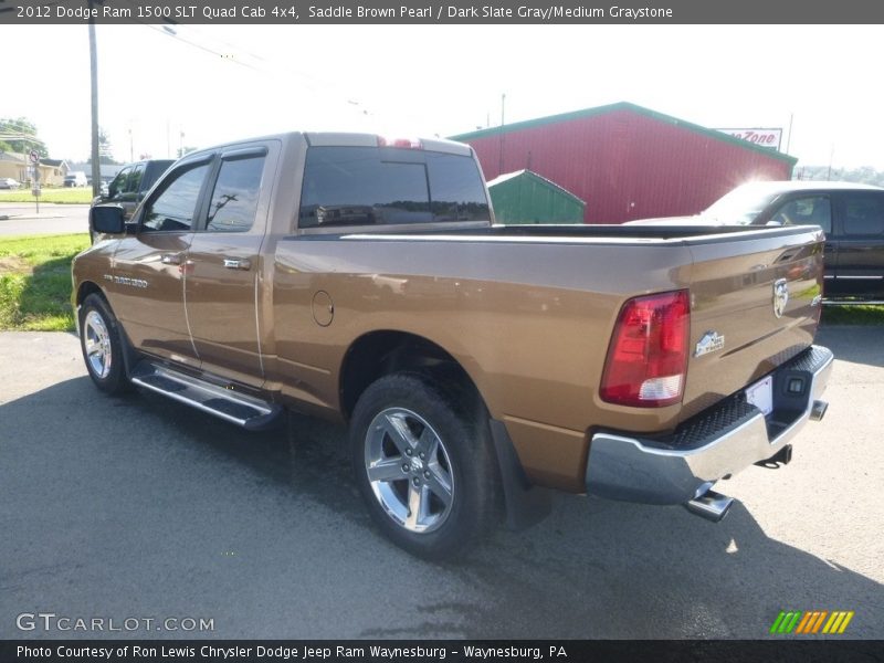 Saddle Brown Pearl / Dark Slate Gray/Medium Graystone 2012 Dodge Ram 1500 SLT Quad Cab 4x4