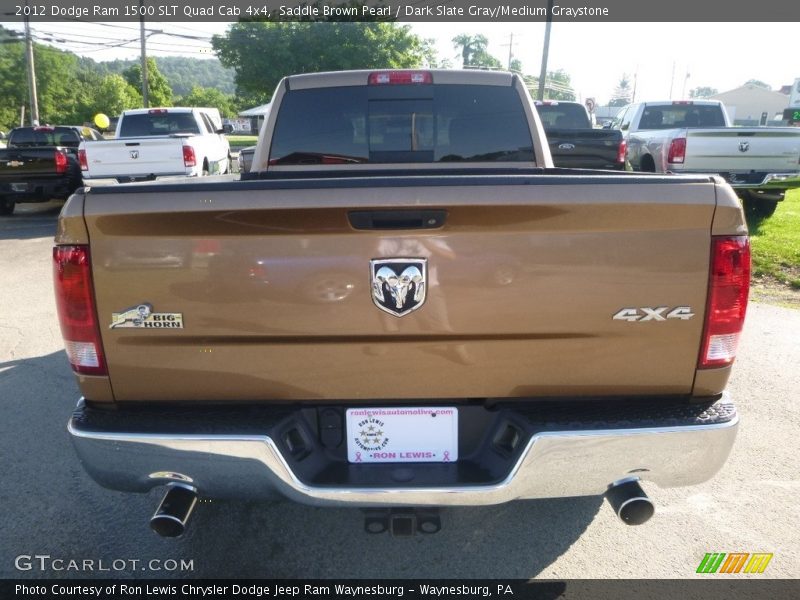 Saddle Brown Pearl / Dark Slate Gray/Medium Graystone 2012 Dodge Ram 1500 SLT Quad Cab 4x4