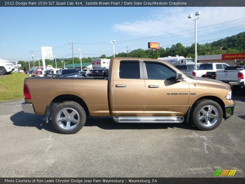 Saddle Brown Pearl / Dark Slate Gray/Medium Graystone 2012 Dodge Ram 1500 SLT Quad Cab 4x4