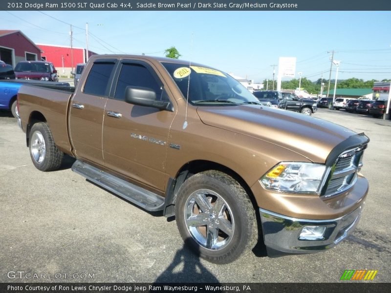 Saddle Brown Pearl / Dark Slate Gray/Medium Graystone 2012 Dodge Ram 1500 SLT Quad Cab 4x4