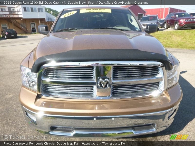 Saddle Brown Pearl / Dark Slate Gray/Medium Graystone 2012 Dodge Ram 1500 SLT Quad Cab 4x4