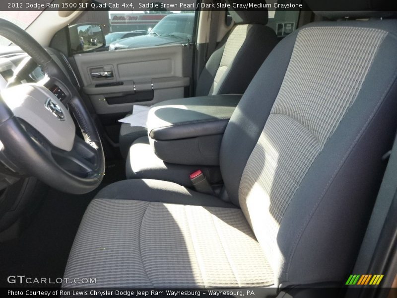 Saddle Brown Pearl / Dark Slate Gray/Medium Graystone 2012 Dodge Ram 1500 SLT Quad Cab 4x4