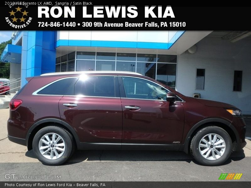 Sangria / Satin Black 2019 Kia Sorento LX AWD