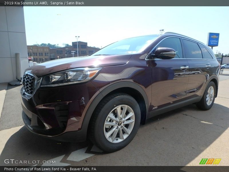 Sangria / Satin Black 2019 Kia Sorento LX AWD