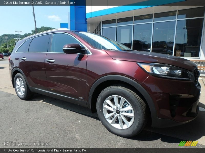 Sangria / Satin Black 2019 Kia Sorento LX AWD