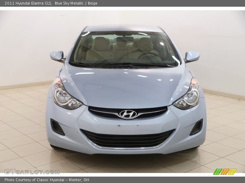 Blue Sky Metallic / Beige 2011 Hyundai Elantra GLS