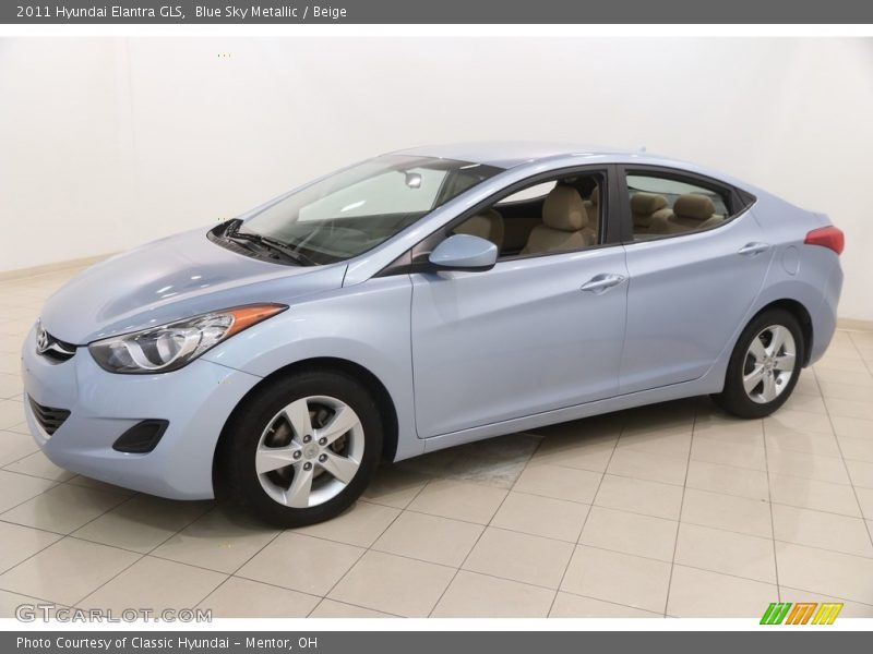 Blue Sky Metallic / Beige 2011 Hyundai Elantra GLS