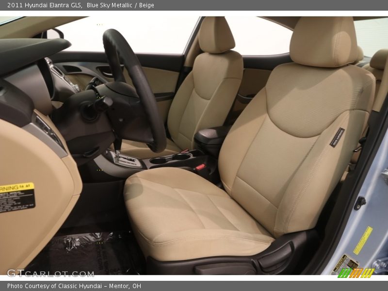 Blue Sky Metallic / Beige 2011 Hyundai Elantra GLS