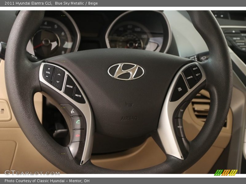 Blue Sky Metallic / Beige 2011 Hyundai Elantra GLS