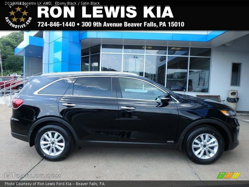 Ebony Black / Satin Black 2019 Kia Sorento LX AWD