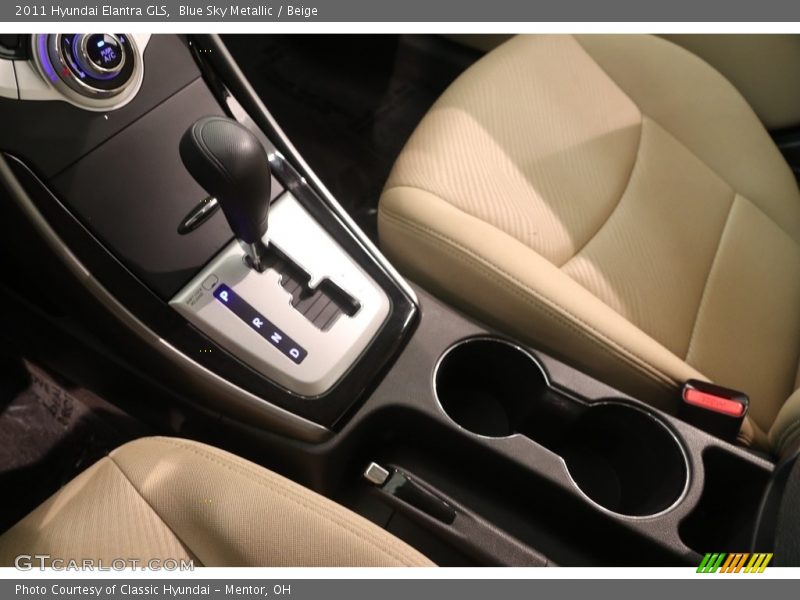 Blue Sky Metallic / Beige 2011 Hyundai Elantra GLS