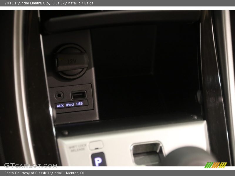 Blue Sky Metallic / Beige 2011 Hyundai Elantra GLS