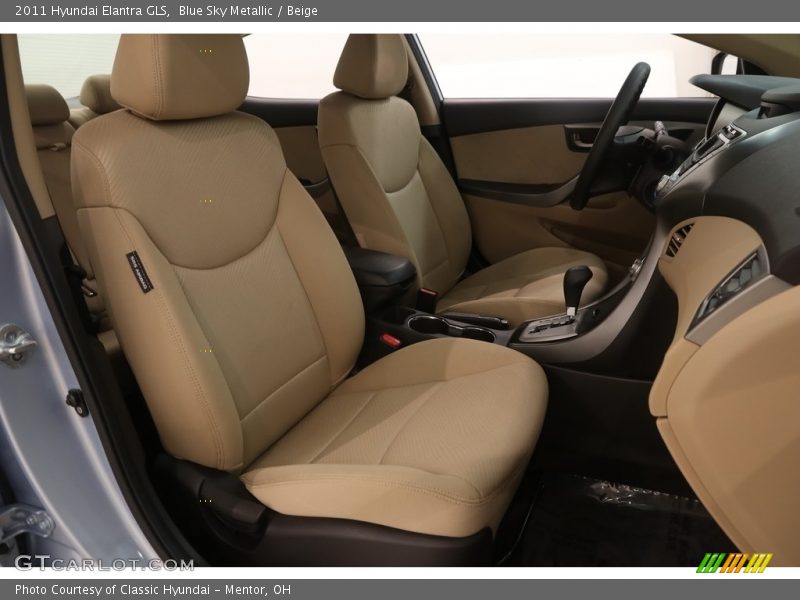 Blue Sky Metallic / Beige 2011 Hyundai Elantra GLS