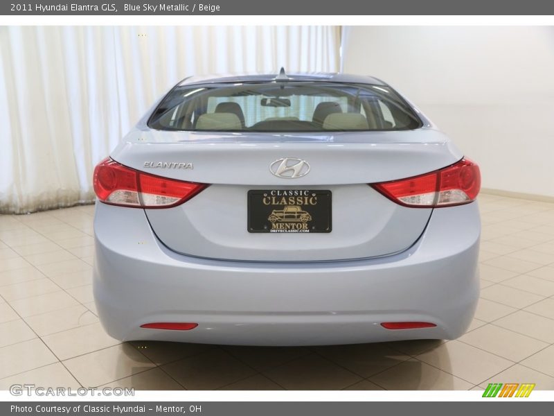 Blue Sky Metallic / Beige 2011 Hyundai Elantra GLS