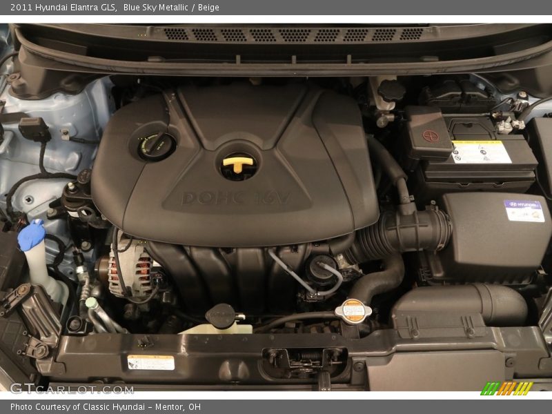 Blue Sky Metallic / Beige 2011 Hyundai Elantra GLS