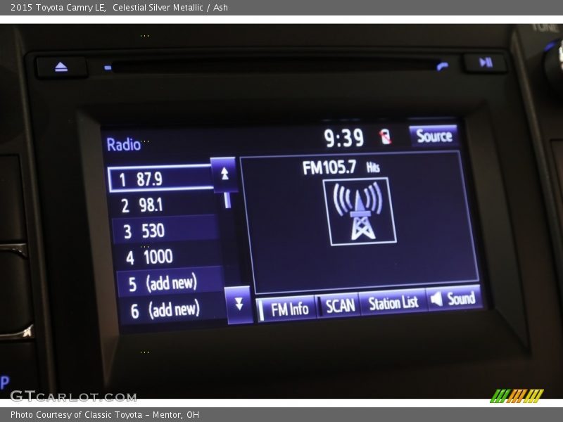 Celestial Silver Metallic / Ash 2015 Toyota Camry LE