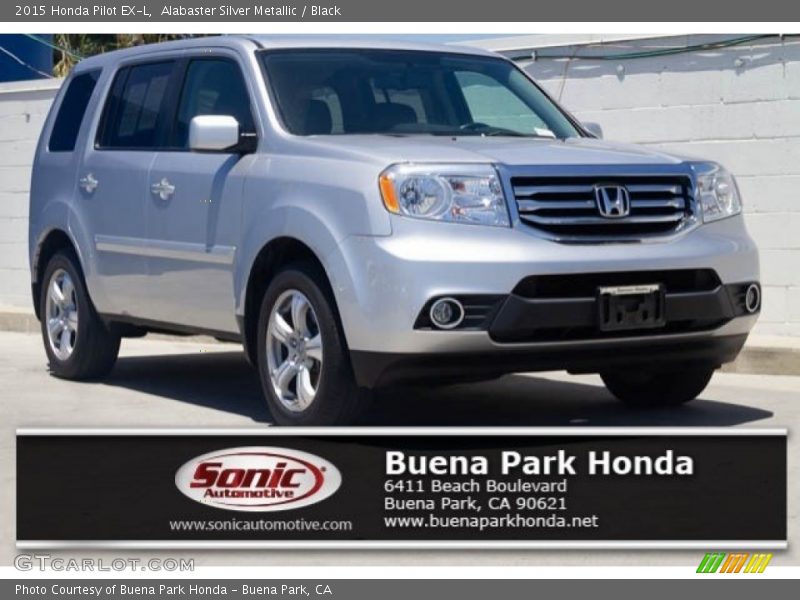 Alabaster Silver Metallic / Black 2015 Honda Pilot EX-L