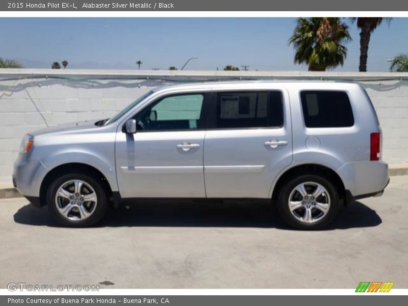 Alabaster Silver Metallic / Black 2015 Honda Pilot EX-L